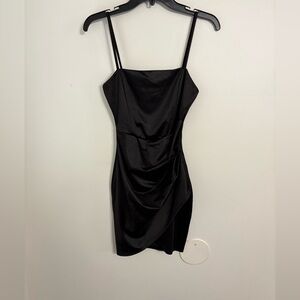 Windsor Black Ruched Spaghetti Strap bodycon Mini Dress Size Medium